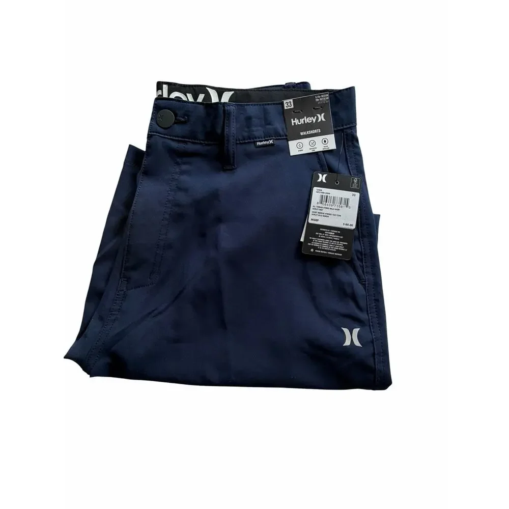 *SOLD* NWT Hurley Navy Hybrid Walk Shorts Water Repellent Size 33 Beach Surf_6